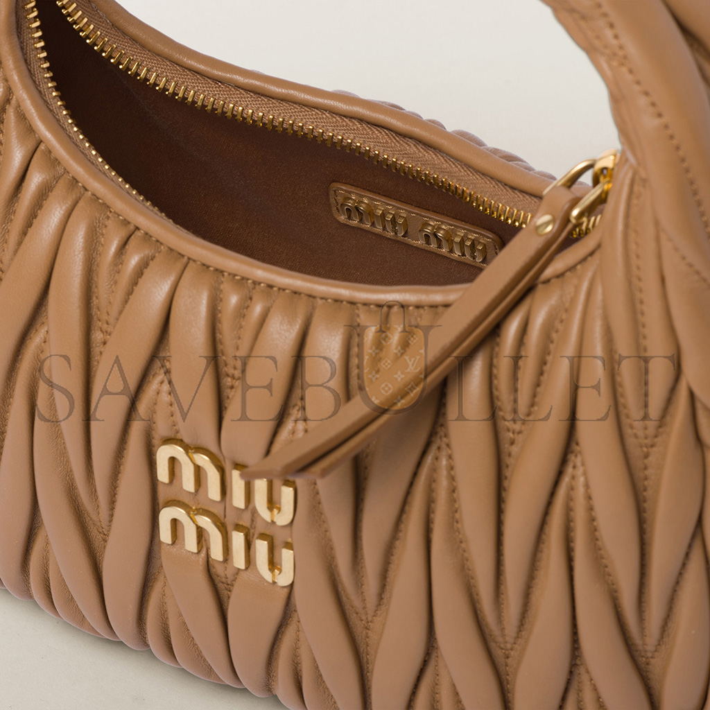 M1v M1v wander matelassÉ nappa leather hobo bag 5bc125 (20*17*6cm)